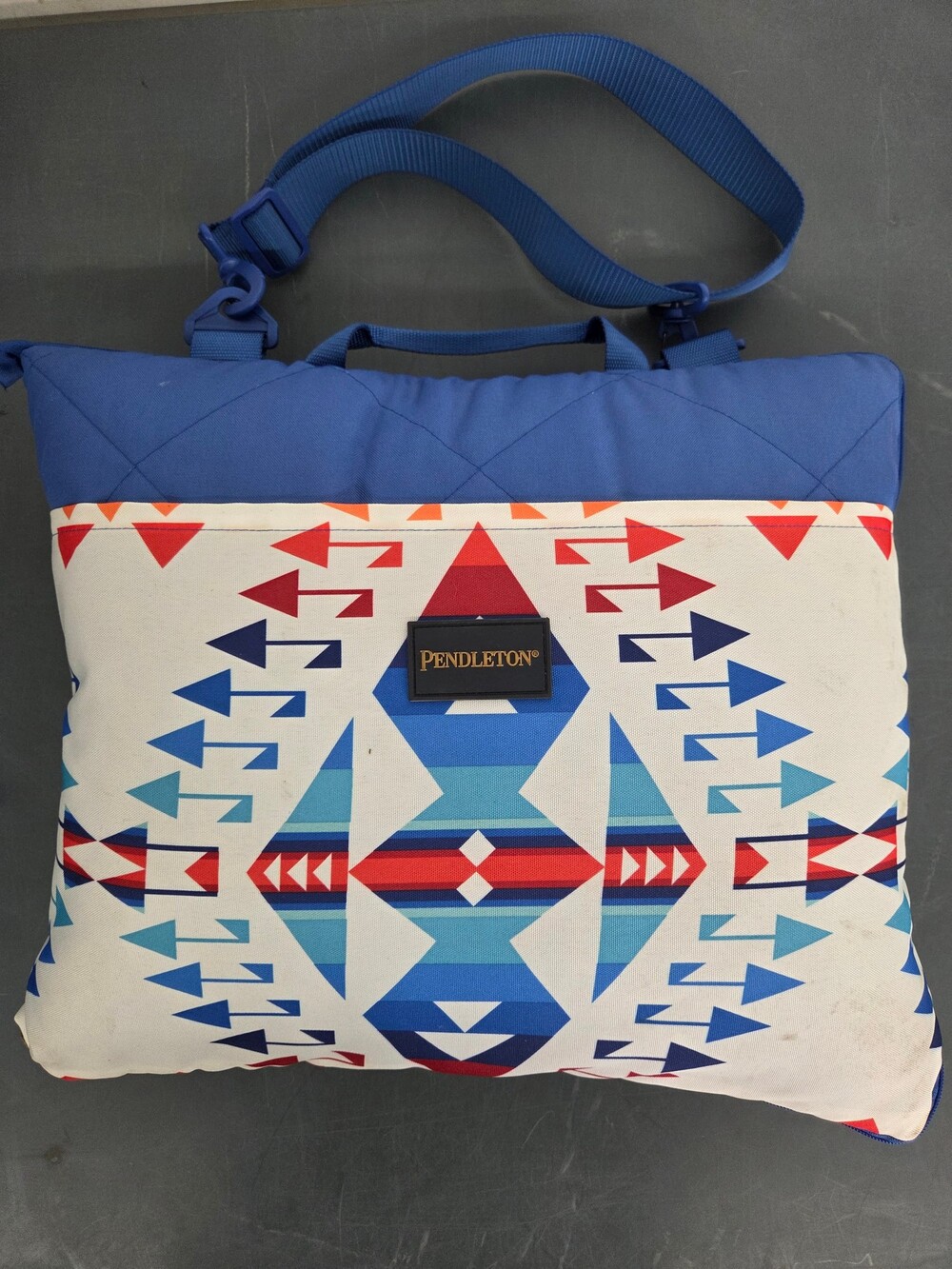 Pendleton Packable Outdoor Picnic Blanket Tote, Southwestern Arrow Geometric, 60